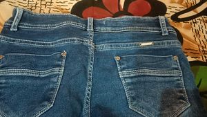 Stylish Ripped Blue Denim Jeans
