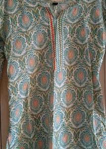 Elegant Printed Cotton Short Kurti