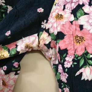 H&amp;M floral pull on pants