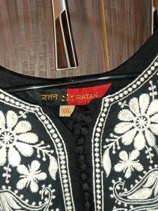 Elegant Black Chikankari Kurta