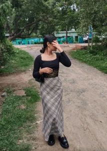 savana Plaid Skirt