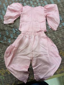 Pink Ethnic Kurta Set with dhoti pant