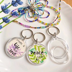 Insert photo acrylic keychains 10 pcs