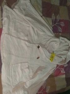 Stylish White Linen Jacket