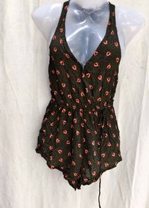 Cute Black & Pink Romper