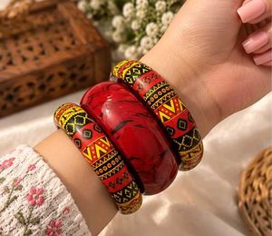 Vibrant Red & Yellow Ethnic Bangles Set