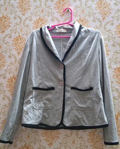 Grey Blazer with Black Trim