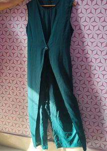 Elegant Teal Sleeveless Jumpsuit