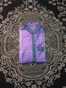 Purple Plaid Long Sleeve Shirt