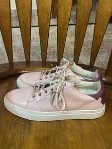 Pink Leather Sneakers