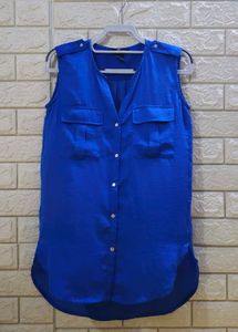 H&M sleeveless blue top