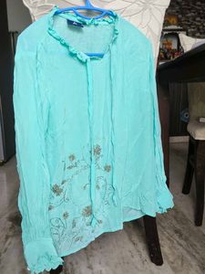Designer sea green top ateesha by swapnil sindhe