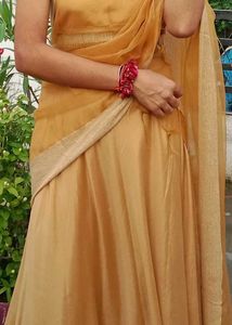 Elegant creme Silk dress