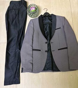 Grey Patterned Suit