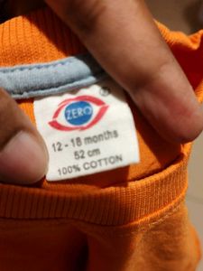 Orange T Shirt For Babies