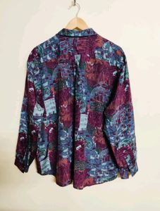 Grey &amp; Blue Floral ShirtsBust Size-46-48 ( COMBO)