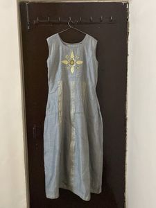 Beautiful grey partywear Anarkali set