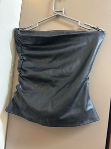 Zara Faux Leather tube Top