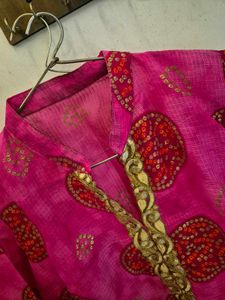 Pink Embroidered Kurta