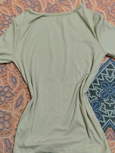 SHEIN Ribbed Cut-Out Long Sleeve Top