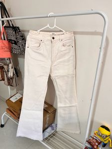Cream Flare Jeans