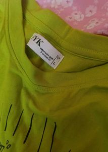 Lime Green Anime Graphic Tee