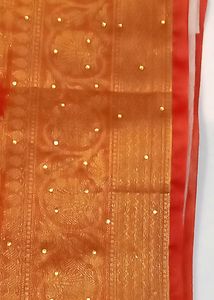Orange Silk Sari