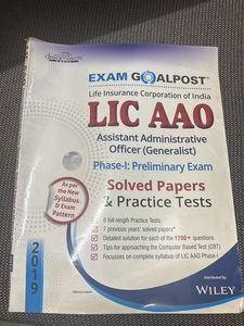 LIC AAO Solved Papers & Practice Tests 2019