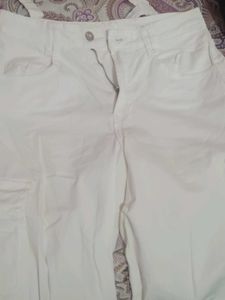 White Cargo Pants
