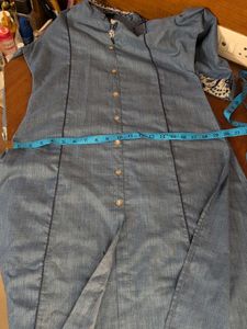 Soch Denim print Cotton Kurta