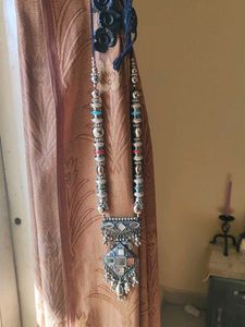 Boho Oxidized Mirror Work Necklace Set