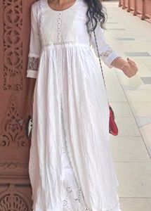 Elegant White open Kurta