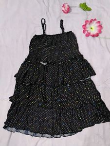 Polka Dot Ruffle Dress (Bust-30/32)