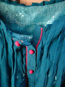 Shimmery Kurti Churidar Suit
