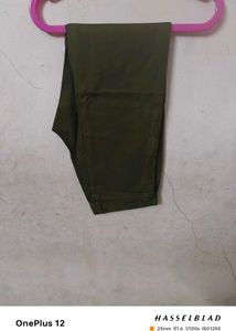 Olive Green Casual Pants