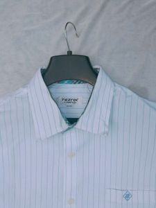Men’s Premium White Pinstripe Full Sleeve Shirt