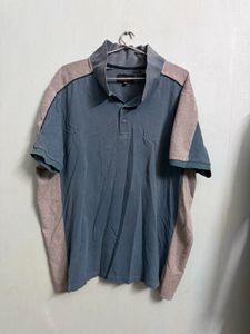 Men’s Blue & Grey Polo T-Shirt