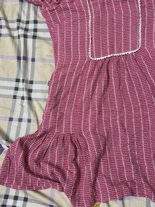Chic Pink Striped Dress