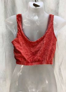 coral crop top