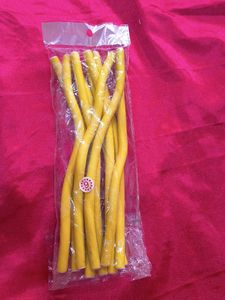 Yellow Foam Hair Rollers Set