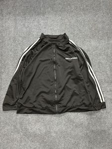 Black Track Jacket with White Stripes