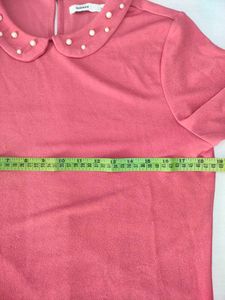 Pearl Embellished Peter Pan Collar Top