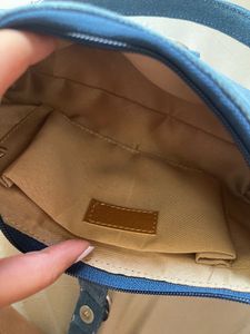 LVL 99 Denim Shoulder Bag with Chain Detail