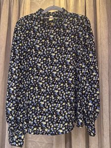 Floral Print High Neck Blouse