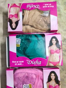 34 Sized Set Of 5 Bra Panty Combo With Night Suit