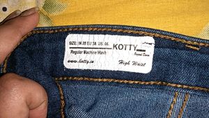 Blue Denim Button-Front Mini Skirt