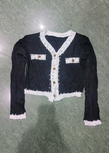Chic Black &amp; White Cardigan