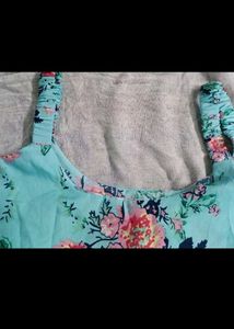 Cute Floral Cold Shoulder Top