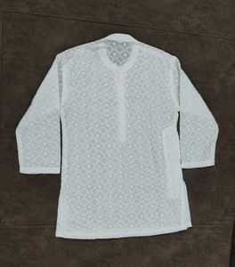 Babyhug's Ethnic Chikankari For Boys All White