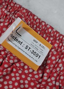 Chic Red Printed Pants